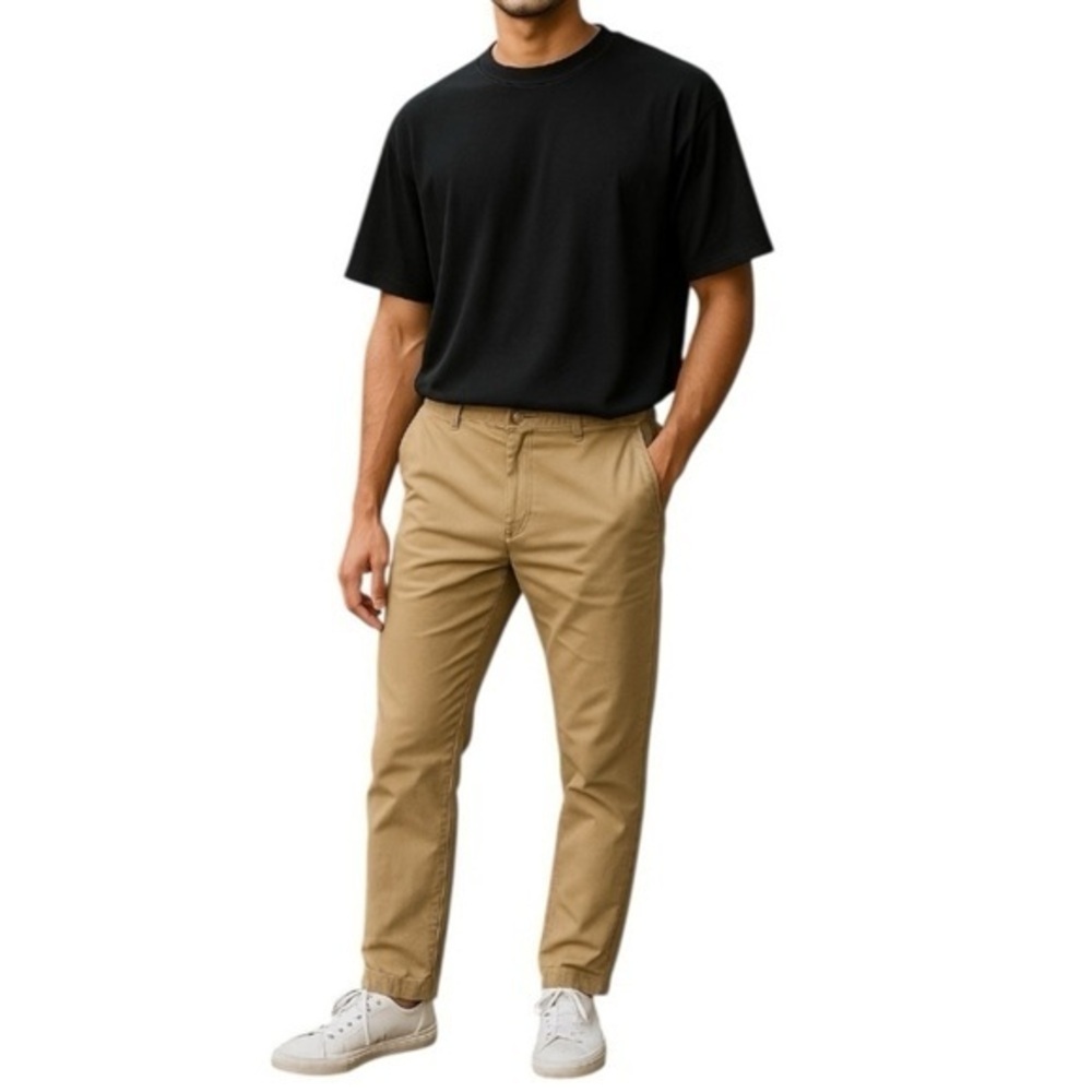 J.Crew Men's 484 Slim-fit pant in Broken-in chino dark khaki size 44 NWT